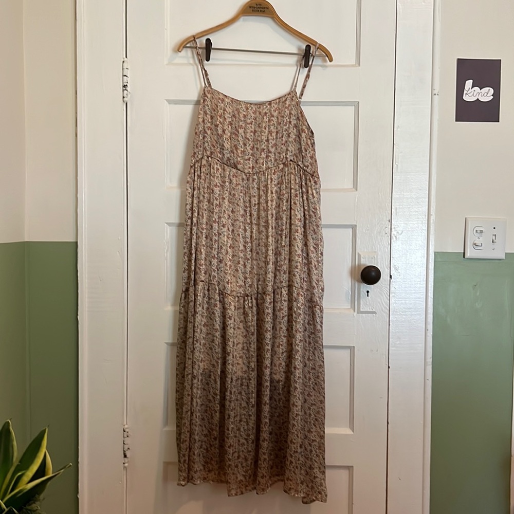 Carly Jean Los Angeles CJLA gold summer dress women’s sz XL